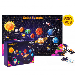 Puzzle pentru copii Aga4Kids Sistemul Solar 500 piese
