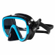 Set de scufundare Aga mască și snorkel M8+S6 Negru/Albastru