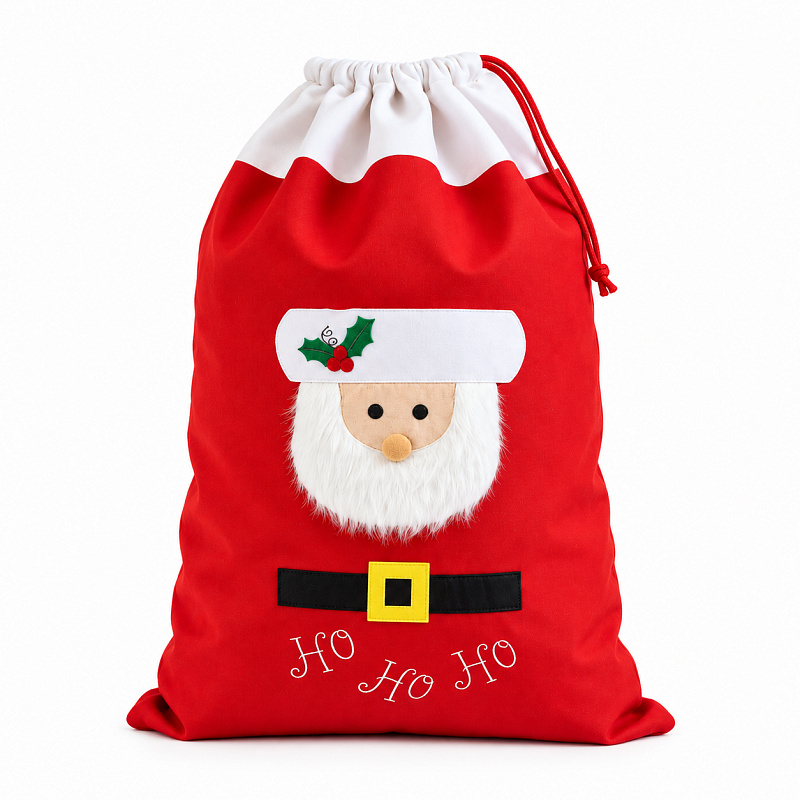 Aga Sac de Crăciun pentru cadouri cu Moș Crăciun 70×100 cm