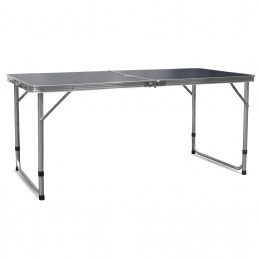 Aga Masă de camping pliabilă 120x60x54/60/70 cm Gri