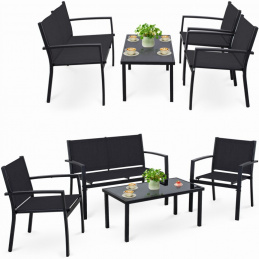 Mobilier de grădină - canapea, 2 fotolii, masă