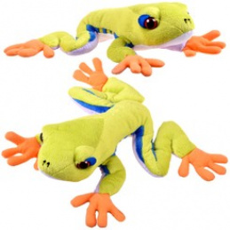 Mascotă verde din pluș Broască de copac 20cm 13358 universală