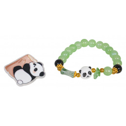 Set Bijuterii Panda Brățară Verde Set Bijuterii Panda Brățară Verde