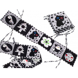 Aga Carte senzorială contrastantă - Buburuză și prieteni Alb-negru