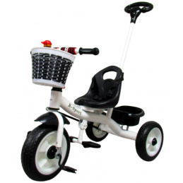 Tricicletă T8 albă cu mâner Roți EVA Împingător