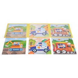 Puzzle magnetice Vehicule + Cărticică