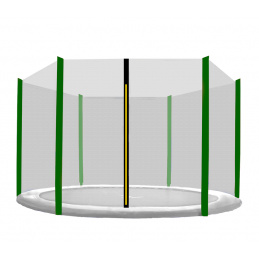 Aga Plasă de protecție 180 cm pentru 6 stâlpi Plasă neagră / Verde închis
