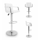 Aga 2x Scaun de bar cu brațe Alb