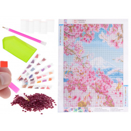 Aga Sada mozaic cu broderie cu diamante 5D Floare de cireș