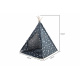 Aga4Kids Cort Teepee pentru Copii Stele Albastru Închis
