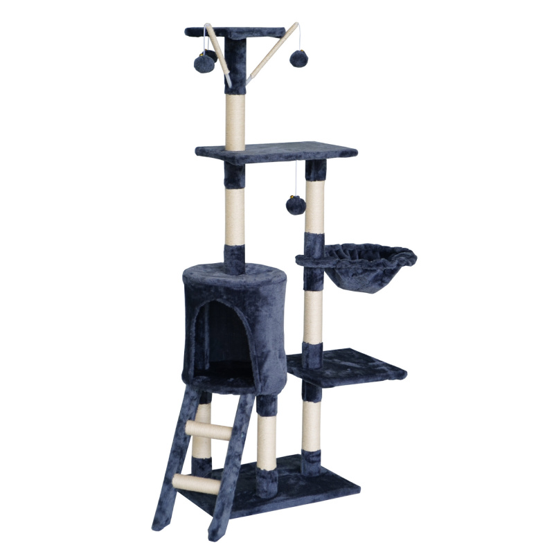 Aga Scratcher pentru pisici 55x36x136 cm Albastru închis