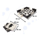 Aga Puzzle din spumă contrastantă 30 x 30 cm, 25 buc Negru-crem