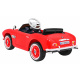 BMW 507 Retro mașinuță electrică pentru copii roșie + LED audio + telecomandă + piele ecologică + EVA + pornire lentă