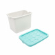 Cutie de depozitare Doloni cu capac 37x27x27 Alb/Turcoaz