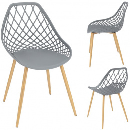 Scaun din plastic ARANDA gri Scaun din plastic ARANDA gri