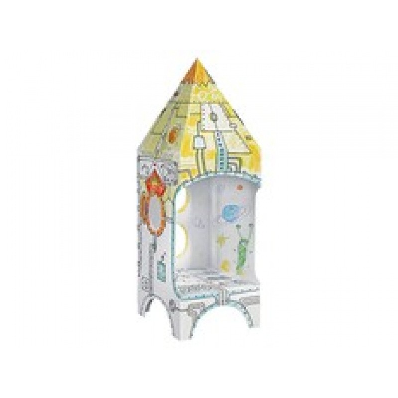 MONUMI 3D Carte de colorat pliabilă Casă rachetă 4+