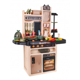 Bucătărie elegantă pentru copii 3+ Robinet cu apă + Arzător interactiv cu aburi + Panou audio 65 el.