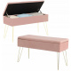 Taburet Aga cu spațiu de depozitare Roz.