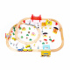 Aga4Kids Set trenuleț din lemn 108 piese pe baterii