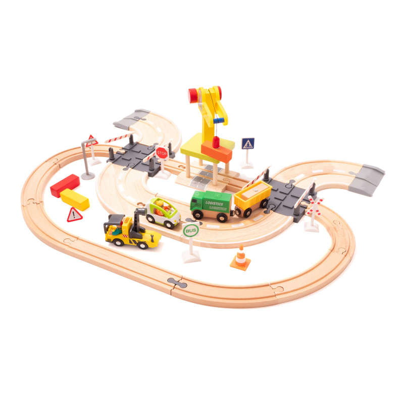 Aga4Kids Set trenuleț din lemn 36 piese DS5642