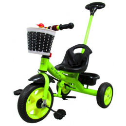Tricicletă T8 verde cu mâner Roți EVA Pchacz