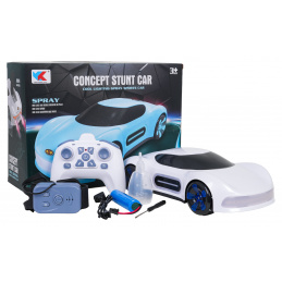 Vehicul cu Funcție de Fum Controlat de la Distanță cu Telecomandă și Ceas Alb Vehicul cu Funcție de Fum Controlat de la Distanță cu Telecomandă și Ceas Alb