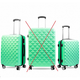 Aga Travel Set de valize de călătorie Turcoaz, măr. M + S, 6CZ018 - CALITATEA a II-a