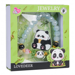 Set Bijuterii Panda Brățară Albastră