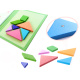 Puzzle magnetice 3D pentru copii Aga - Blocuri Tangram