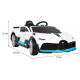 Bugatti Divo Mașinuță electrică pentru copii albă + telecomandă + EVA + pornire lentă + LED MP3