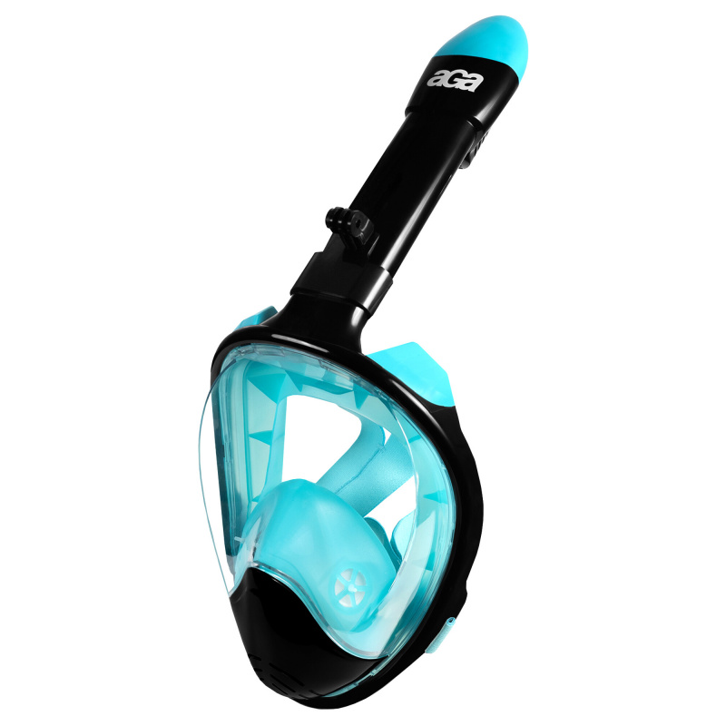 Masca de snorkeling cu față întreagă Aga L/XL Negru/Albastru