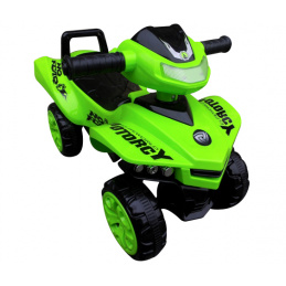 Vehicul Quad J5 verde, premergător, muzică, claxon