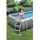 Power Steel 404x201x100 Imitare ratan 13x6FT BESTWAY 6in1 Rack Pool + pompă + scară