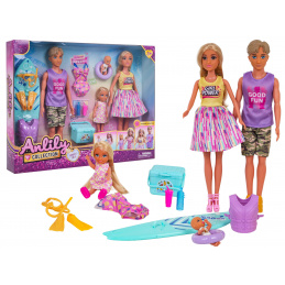 Set de Păpuși, Familie în Vacanță + Accesorii