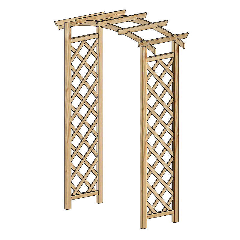Aga Pergolă de grădină cu arc 221,5x52x130 cm- II. CALITATE