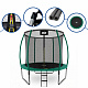 Aga SPORT EXCLUSIVE Trambulină 250 cm Verde închis + plasă de protecție + scară - CALITATEA a II-a