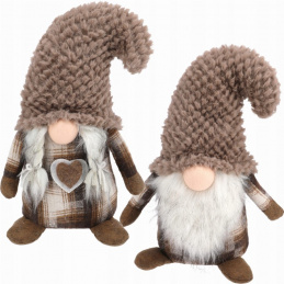 Pereche de gnomi elfi de Crăciun - 34 cm