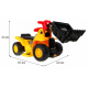 Buldozer pe baterii pentru copii Călăreț + cască + cupă mobilă + sunete