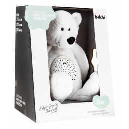Ursuleț calmant 3în1 pentru copii 6m+ Jucărie senzorială + Proiector + Cutie muzicală + Jucărie de pluș