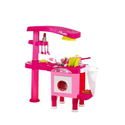 Aga4Kids Bucătărie din plastic KITCHEN 008-82 Roz