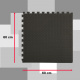 Aga Covoraș de spumă pentru copii 60x60 4 piese - Negru