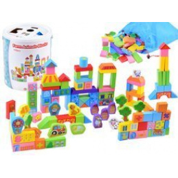 Blocuri de lemn colorate sorter fermă 100e ZA3565 universal