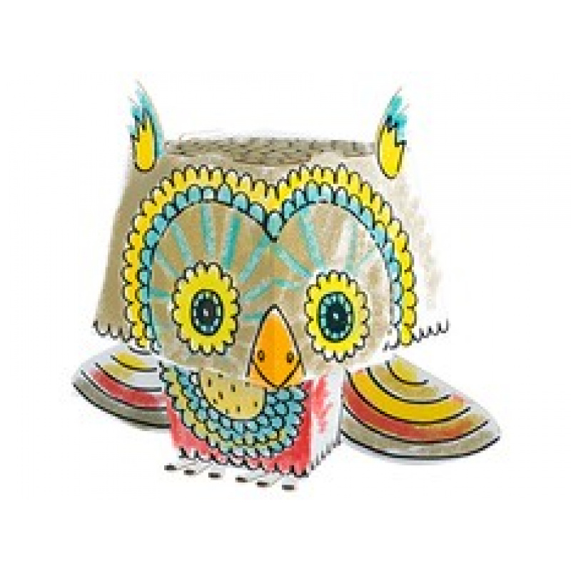 MONUMI 3D Carte de colorat Bufniță 3+