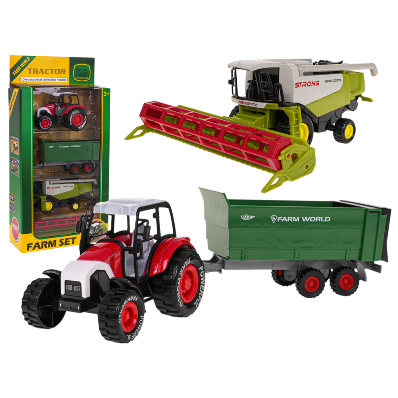 Set de Vehicule Agricole Tractor + Combine