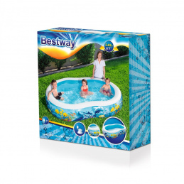 Piscină gonflabilă Marea Adâncă 262x157x46cm pentru copii 3+ BESTWAY + Petic de reparare