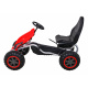 Kart mare cu pedale Puternic pentru copii Roșu + sarcină de 100 kg + roți EVA + Frână de mână + Scaun sport