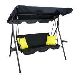 Aga Leagăn de grădină 170x118x153 cm Negru