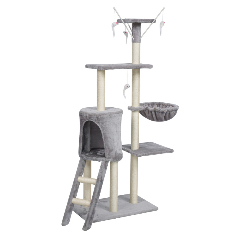 Aga Ansamblu de joacă pentru pisici 55x34x139 cm Gri
