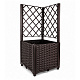 Aga Jardiniere cu spalier 40x40x135 cm Maro închis