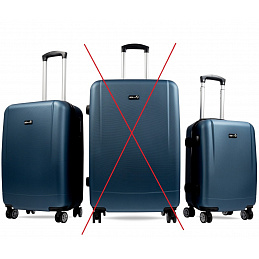 Aga Travel Set de valize de călătorie, măr. M + S Albastru închis 6CZ029 - CALITATEA a II-a
